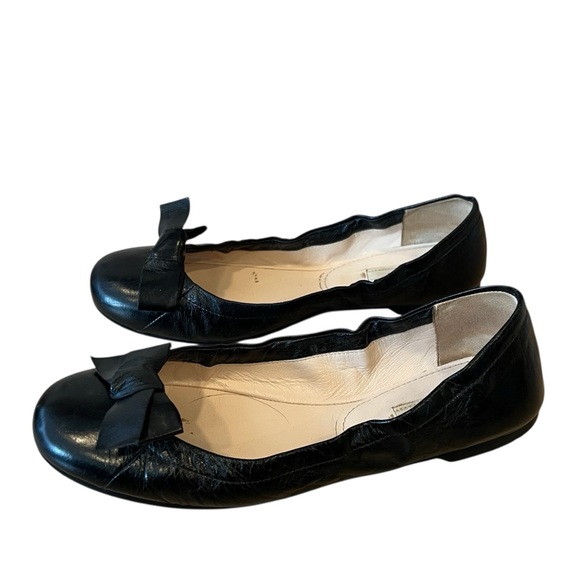 Prada Donna Bow Ballet Flats Black EU 36.5 US 6.5 Classic Feminine Quiet Luxury - Picture 3 of 7